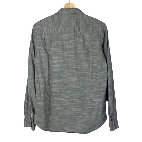 Calvin Klein Heathered Light Gray Body Fit Button Down Long Sleeve S - Picture 2 of 4